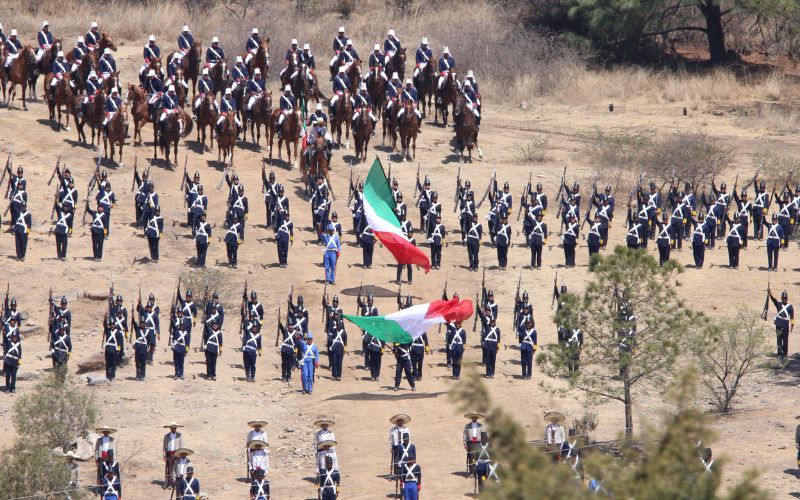 Representan Batalla del 5 de Mayo en XXV Zona Militar